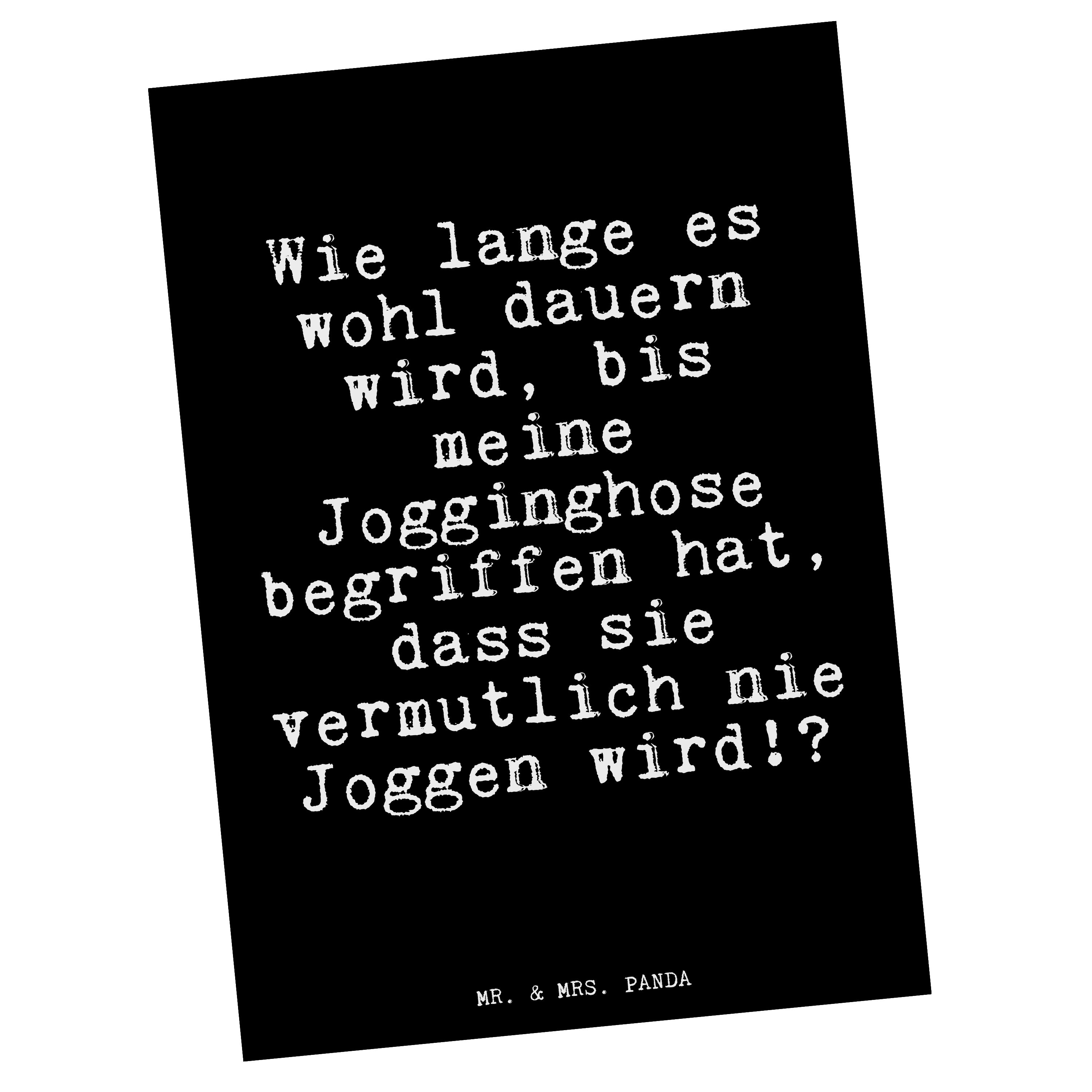 lange Postkarte Schwarz Panda & Wie Zitate, - lustig, es Dankeskart Mr. Geschenk, wohl... Mrs. -