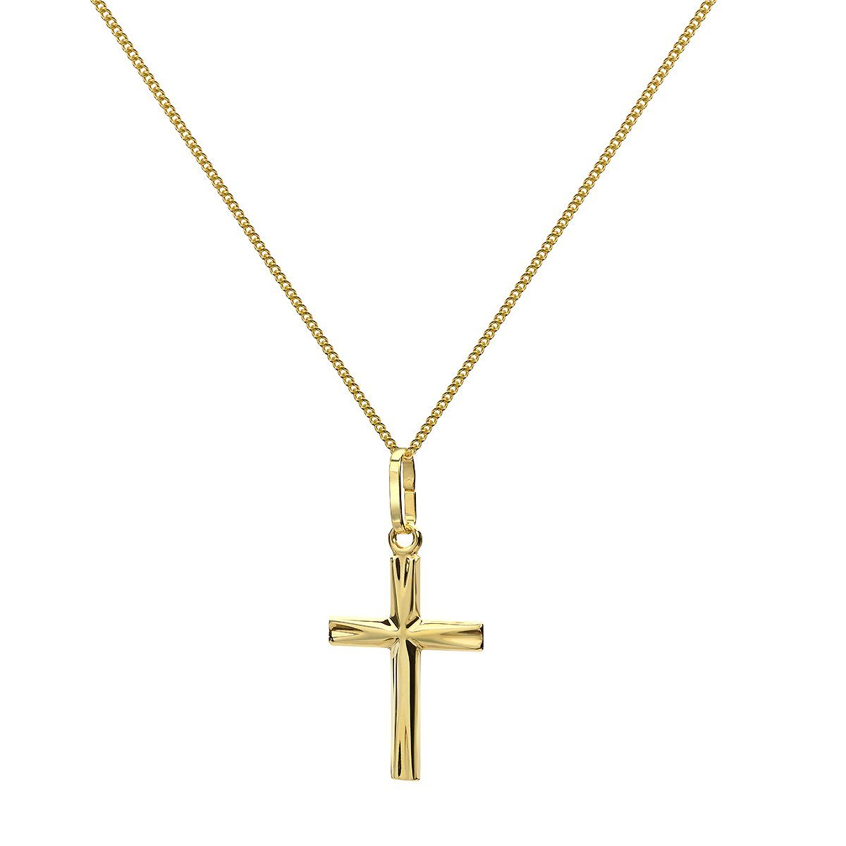 Materia mit Halskette Kreuz GKA-2, Anhänger Kreuzkette Echtgold aus 375
