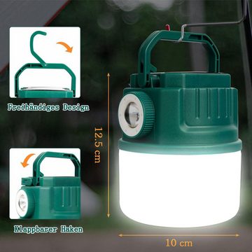 JOEAIS LED-Lichterkette Led Camping Lichterkette USB 2000mAh Wasserdichte IP67 Verstaubare 10m, 5 Helligkeit Dimmbar Aufrollbar Tragbare Lichterkette Outdoor
