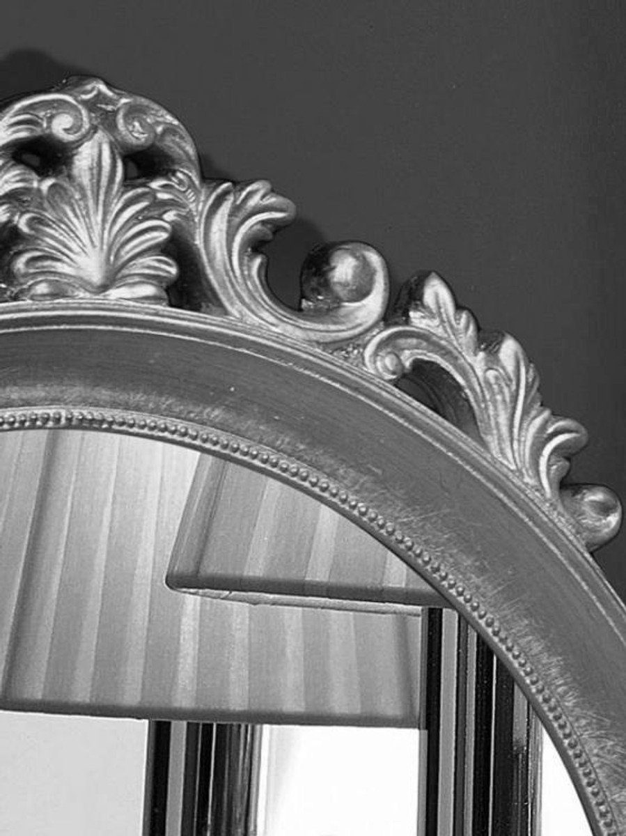 Casa Padrino Barockspiegel Barock Silber Barockstil im Möbel Spiegel - x 57 H. x Eleganter Barock cm 66 4 - Wandspiegel