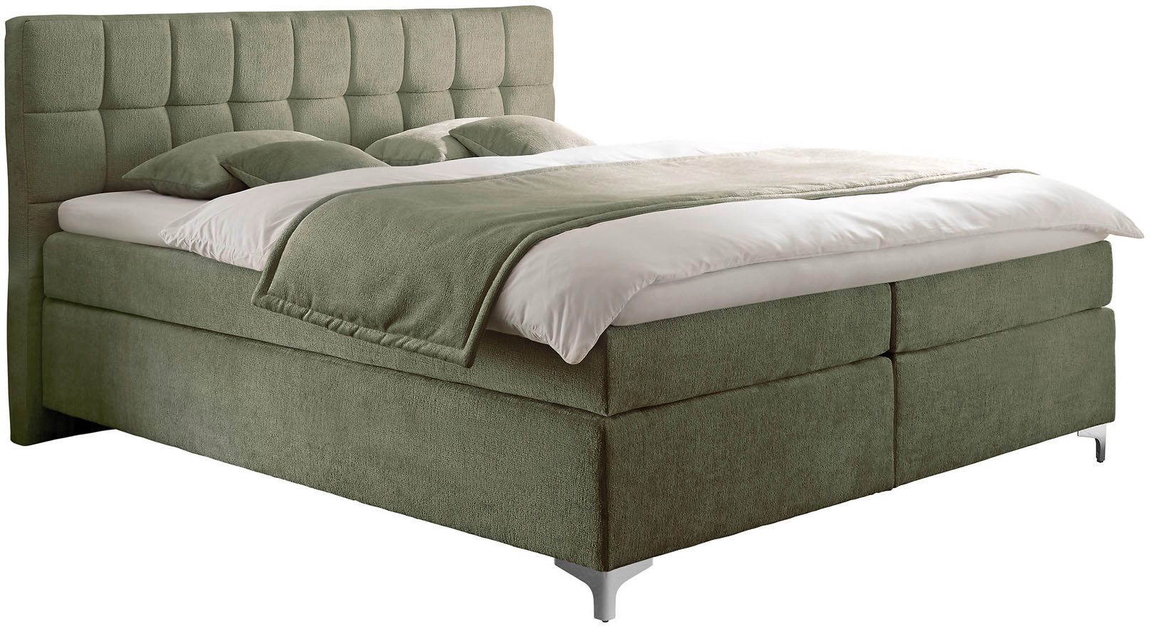 hapo Boxspringbett Neyla erhältlich in den Breiten 100, 160, 180 & 200cm, in verschiedenen Matratzenqualitäten, Härtegraden und Farben verfügbar