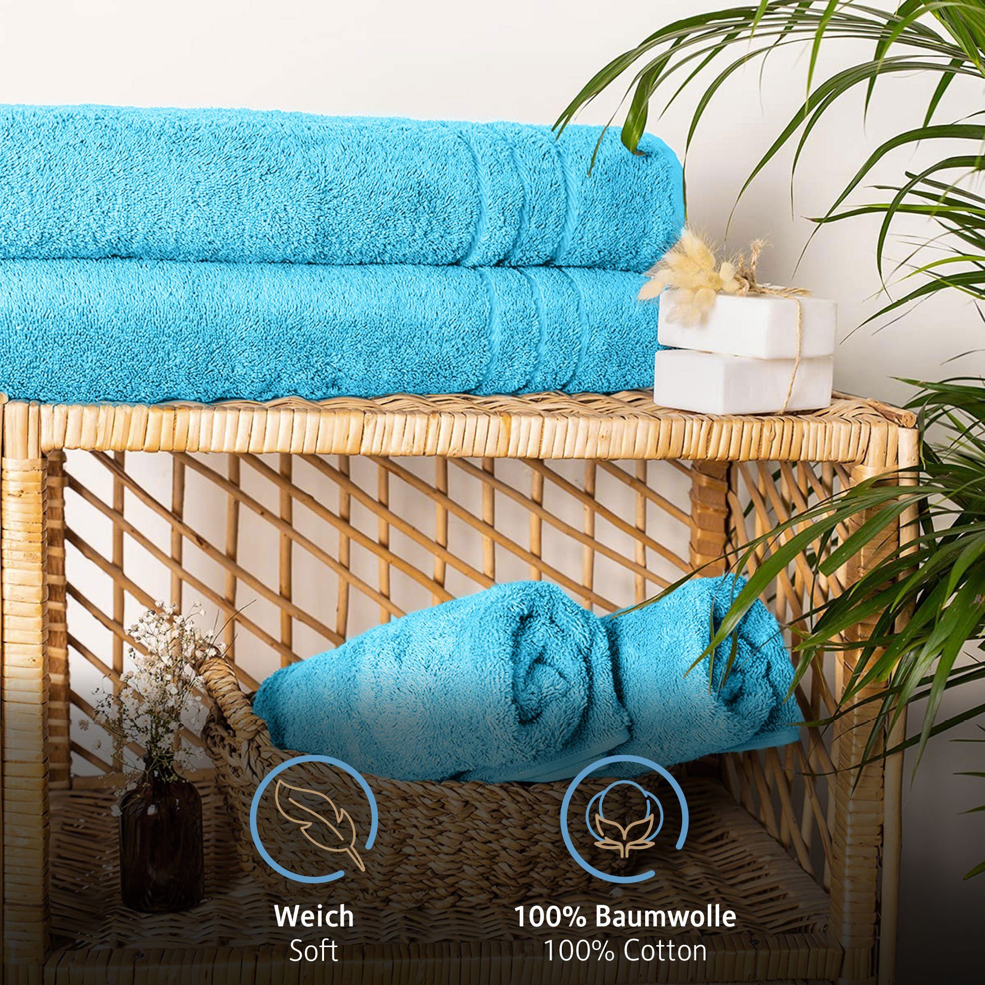 Komfortec Saunatuch Frotte aus 100% Baumwolle, Frottee (Packung, 2-St), 80x günstig online kaufen