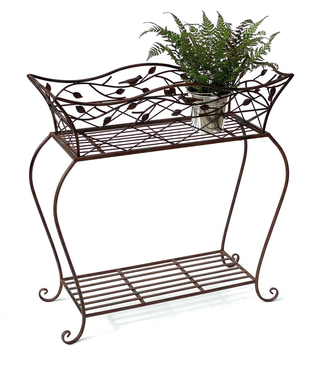 DanDiBo Blumenhocker mit Korb Blumenkasten Braun 75 cm 93980 L Pflanzenkasten Modern, Pflanzenständer Pflanzenregal