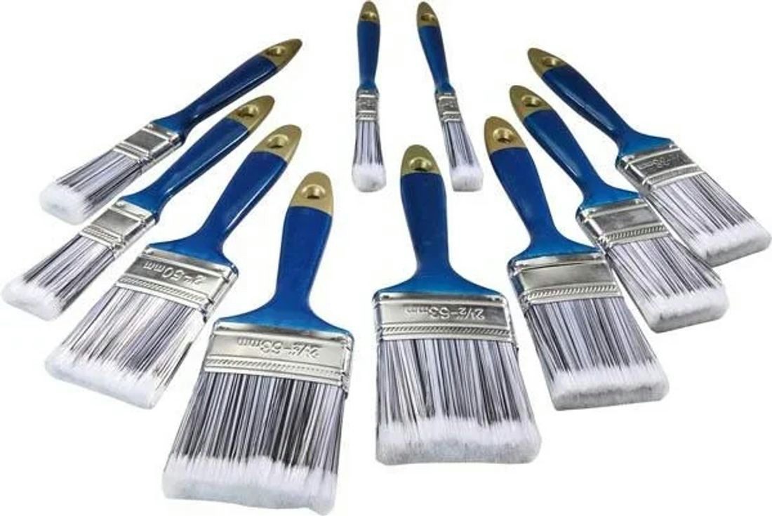 Westfalia Werkzeug Flachpinsel Pinsel Set 10-teilig mit Spezialborsten