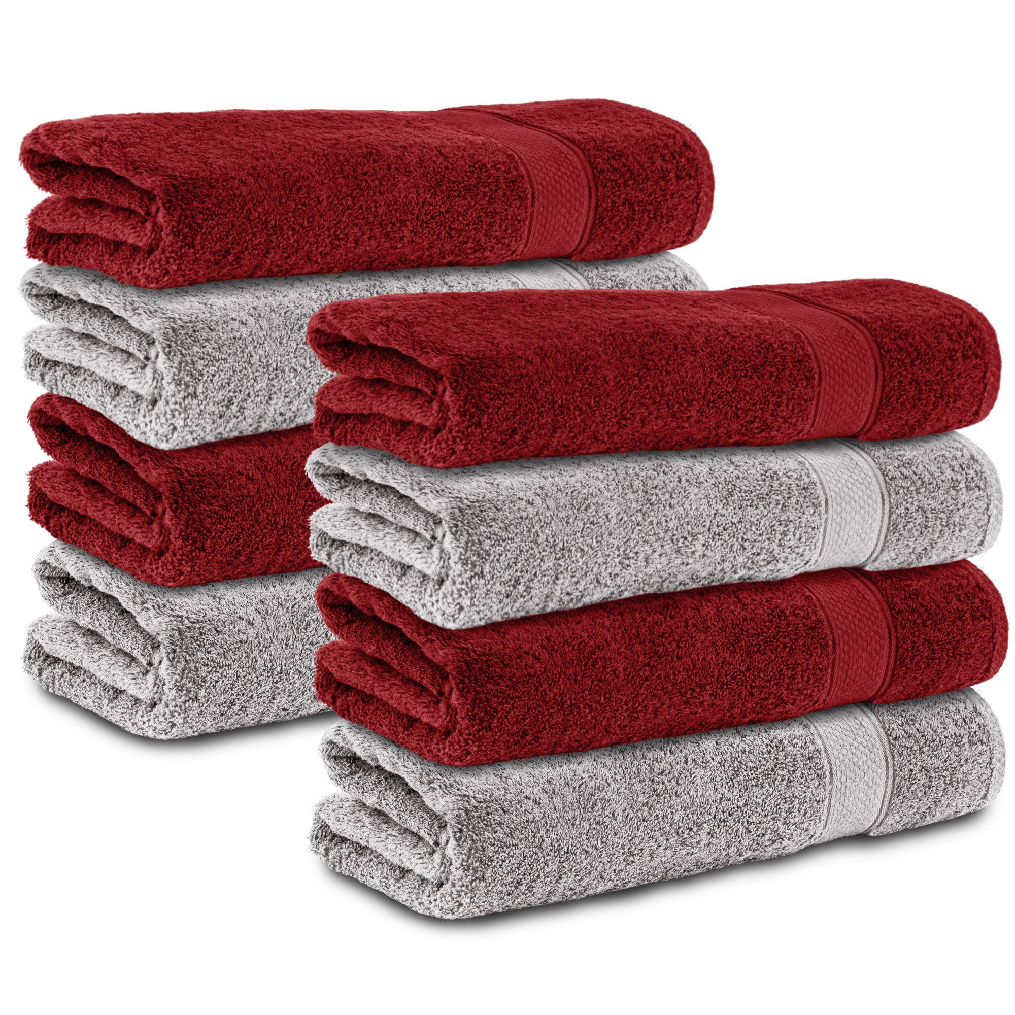 Komfortec Handtuch Set 50x100 cm aus 100 % Baumwolle, Frottee (Packung, 8-St), Handtücher Set, Weich, Towel