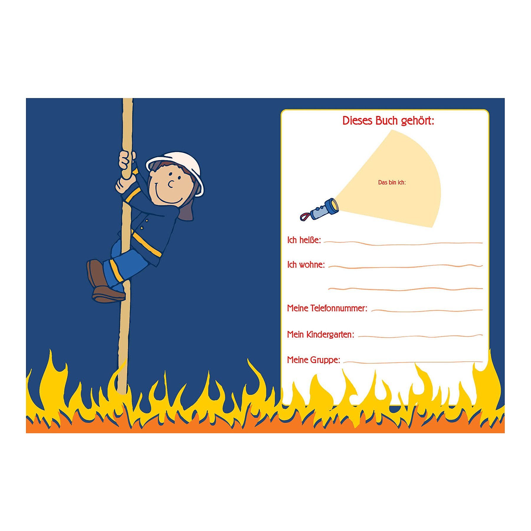 Kindergarten-Freundebuch goldbuch "Frido Goldbuch Notizbuch A5 Firefighter",