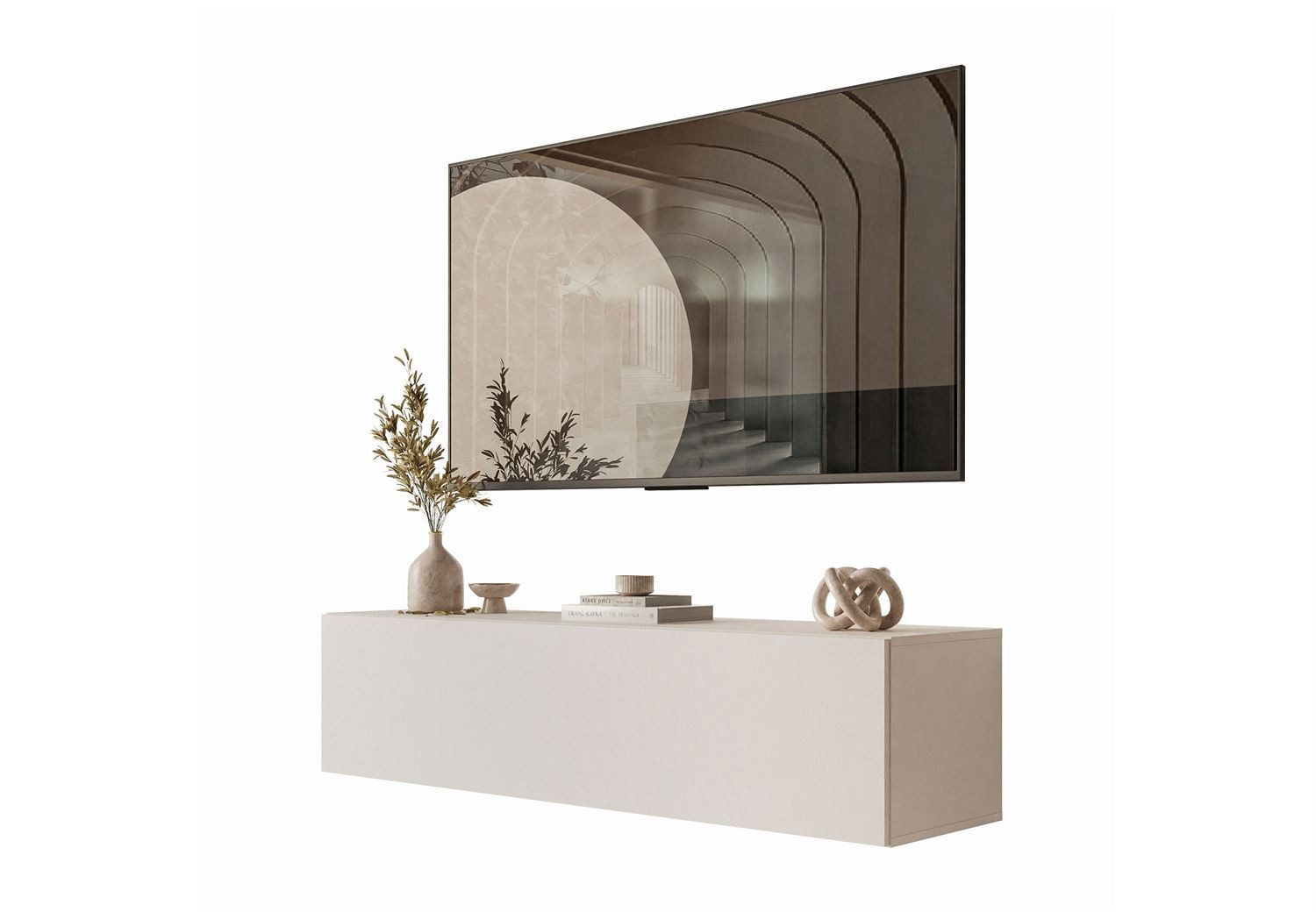 Lookway TV-Schrank COLGANTE 150 cm KASCHMIR Hängeschrank mit Led Beluchtung (1x TV-Schrank) 150x40x36 cm
