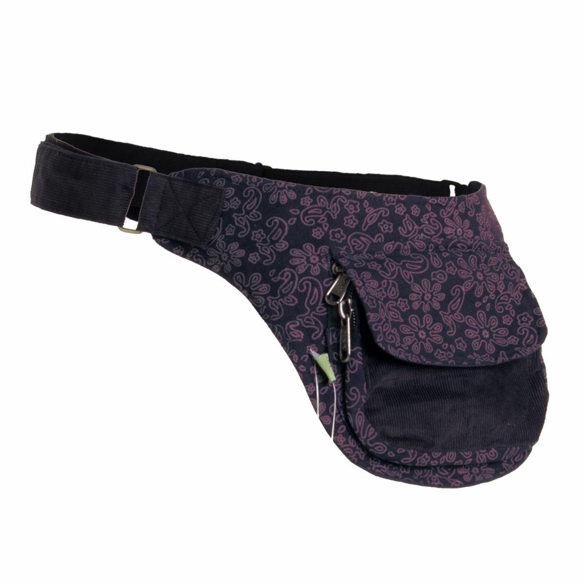 Vishes Gürteltasche Bauchtasche aus Cord Baumwolle günstig online kaufen