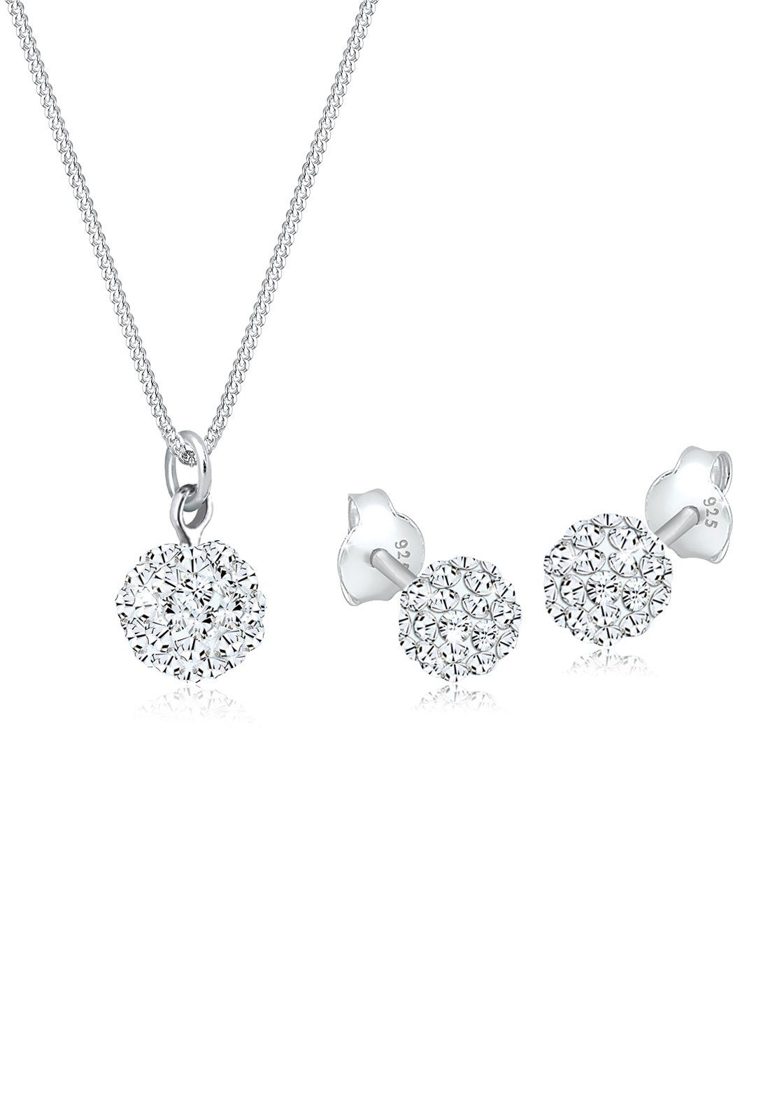 Elli Schmuckset »Kugel Kristalle Elegant 925 Silber« online kaufen | OTTO
