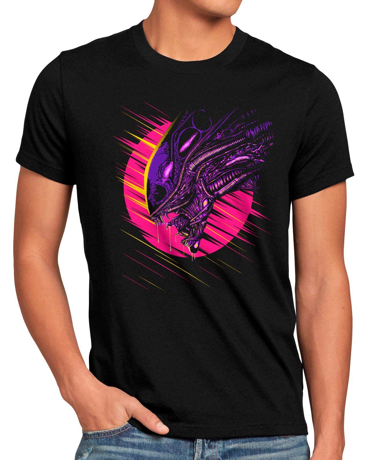 style3 Print-Shirt Herren T-Shirt Beast of Prey xenomorph alien ridley scott predator