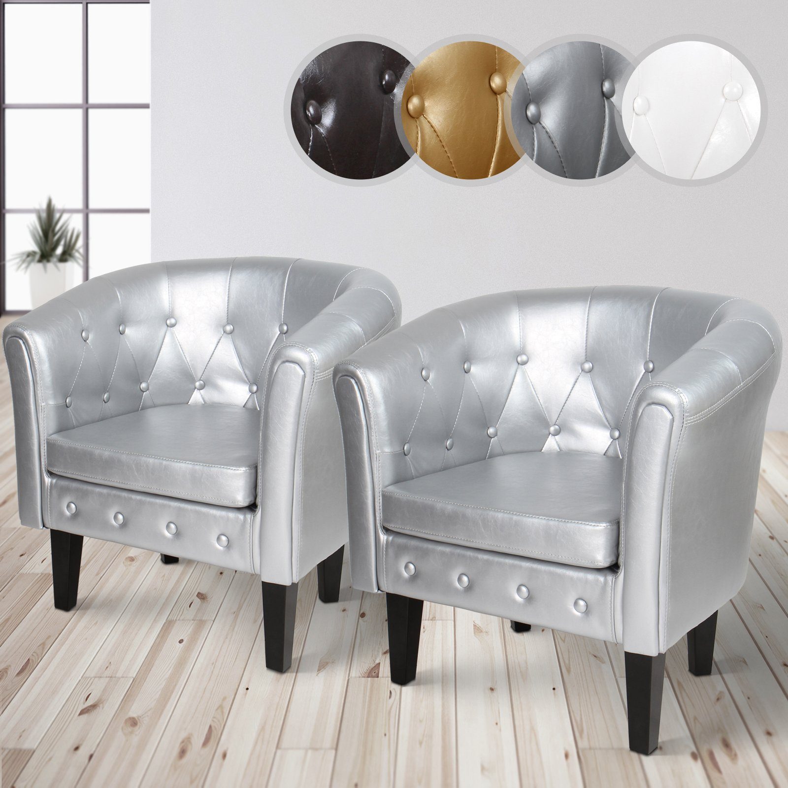 MIADOMODO Chesterfield-Sessel Chesterfield Sessel Loungesessel Clubsessel günstig online kaufen