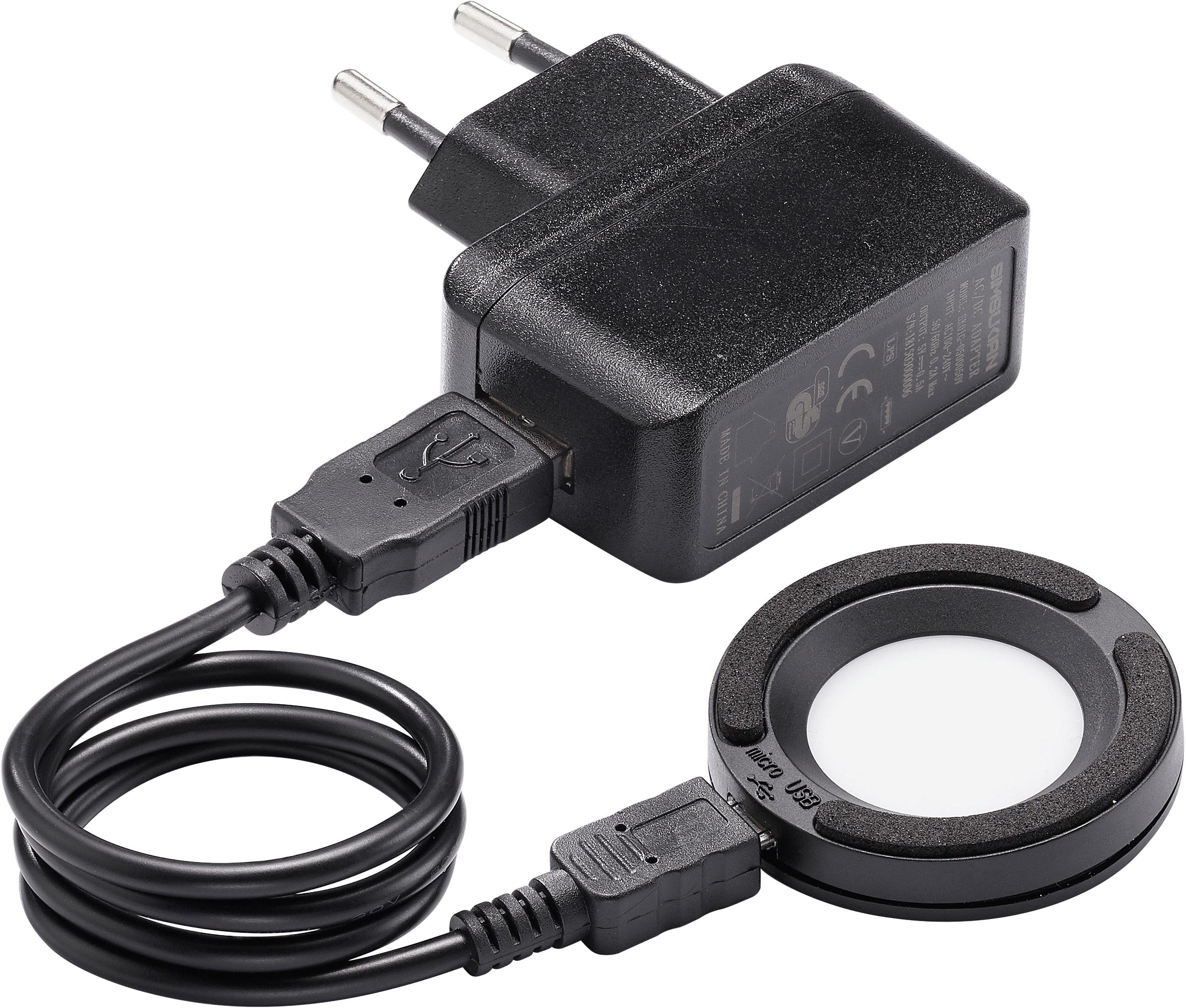 ETT Solaruhr-Schnellladelampe (3-tlg., bestehend aus Ladelampe, Ladekabel mit USB-Anschluss & Adapter, Ladegerät, für alle Solaruhren geeignet, einfaches Laden)