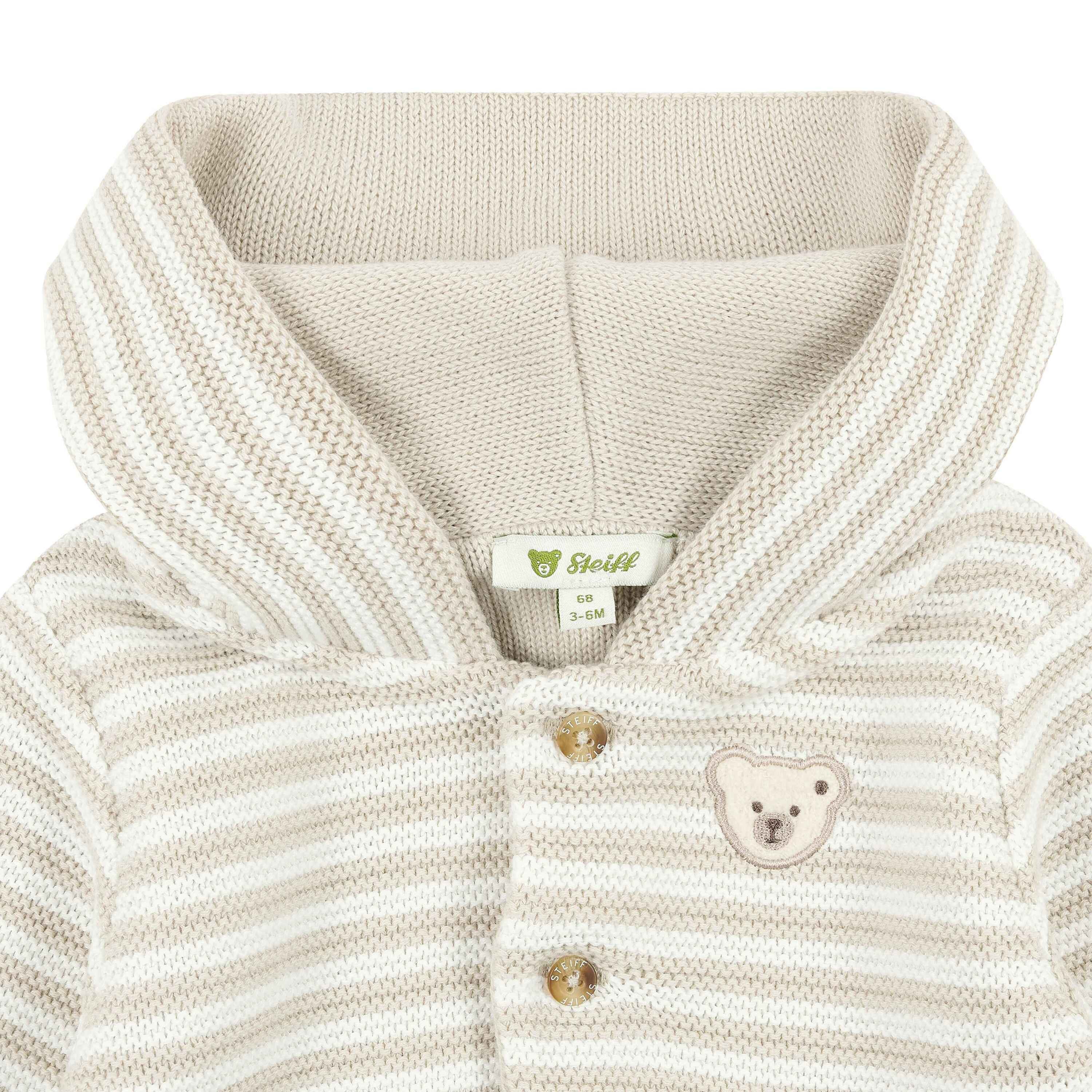 Steiff Strickjacke Strickjacke GOTS Baby Wellness, gefüttert