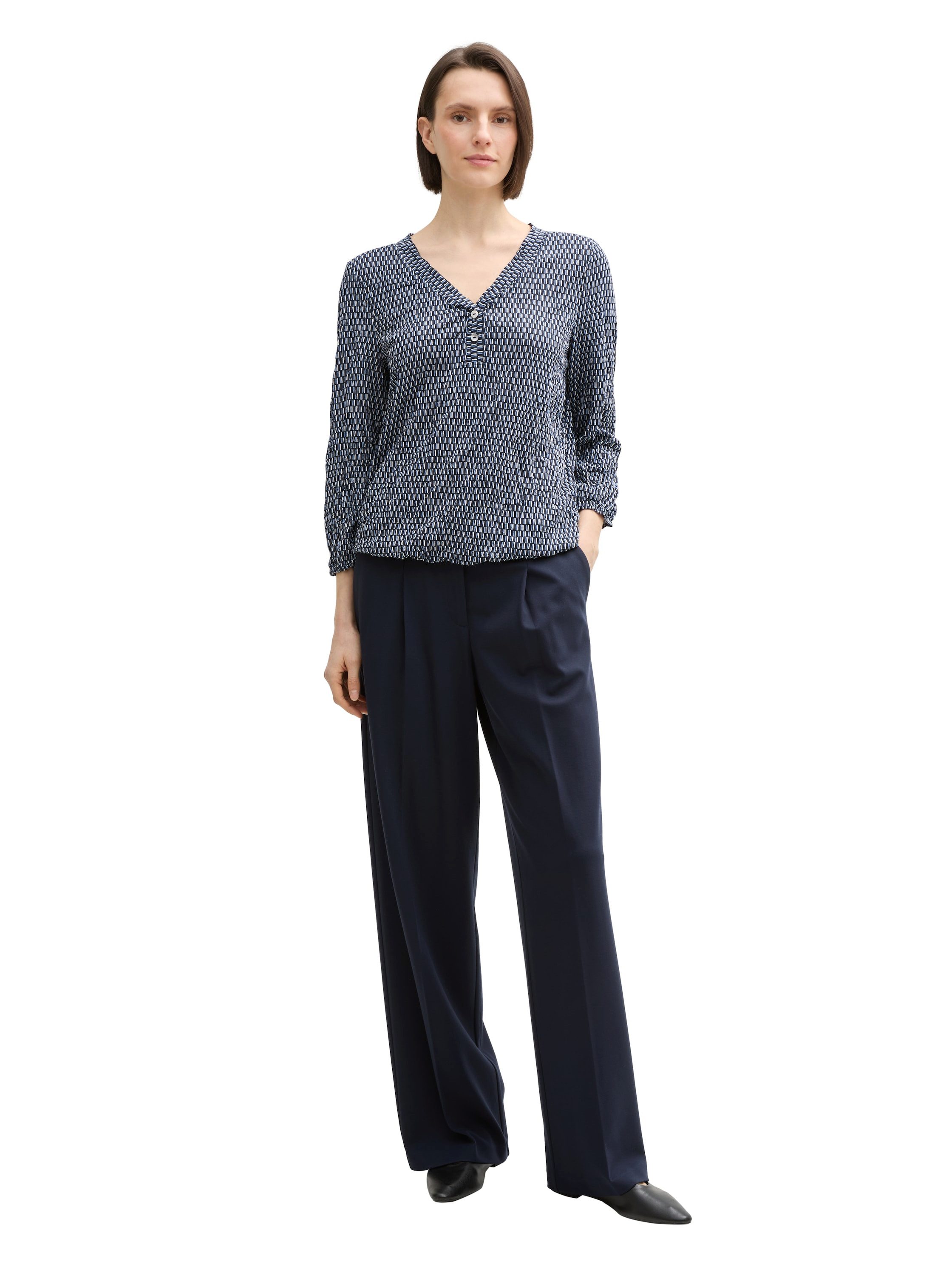 TOM TAILOR Blusenshirt in Crinkle Optik