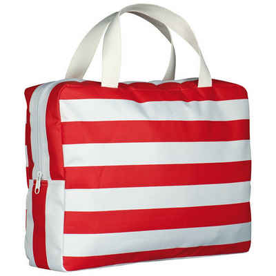 Livepac Office Strandtasche Strandtasche / Sporttasche / mit Tragehenkel / Farbe: weiß/rot