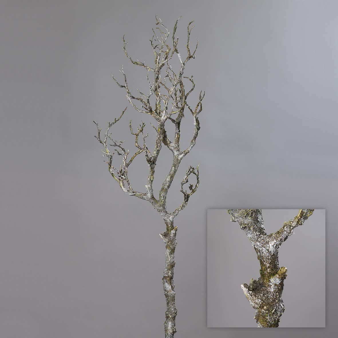 Winterliche Kunstpflanze Künstlicher AST Dunkelbraun 90cm naturgetreuer Dekozweig AST Zweig, mucPlants