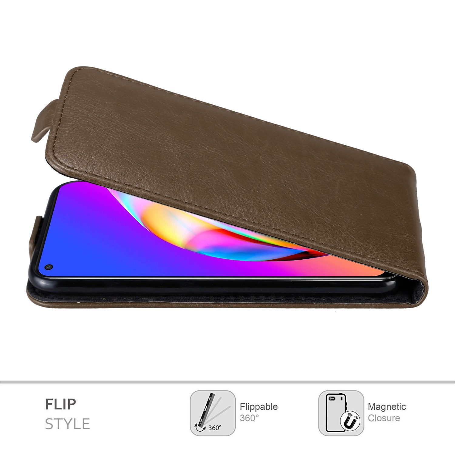 Cadorabo Handyhülle für Oppo A94 5G Hülle Oppo A94 5G, Handy Schutzhülle, Klappbare Hülle, Kunstleder mit Magnetverschluss