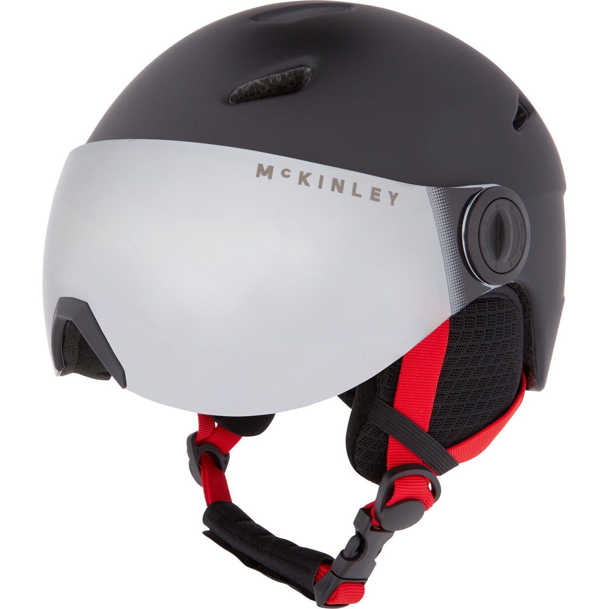McKINLEY Skihelm Ju.-Ski-Helm Pulse JR S2 Visor HS-016 906 BLACK/RED