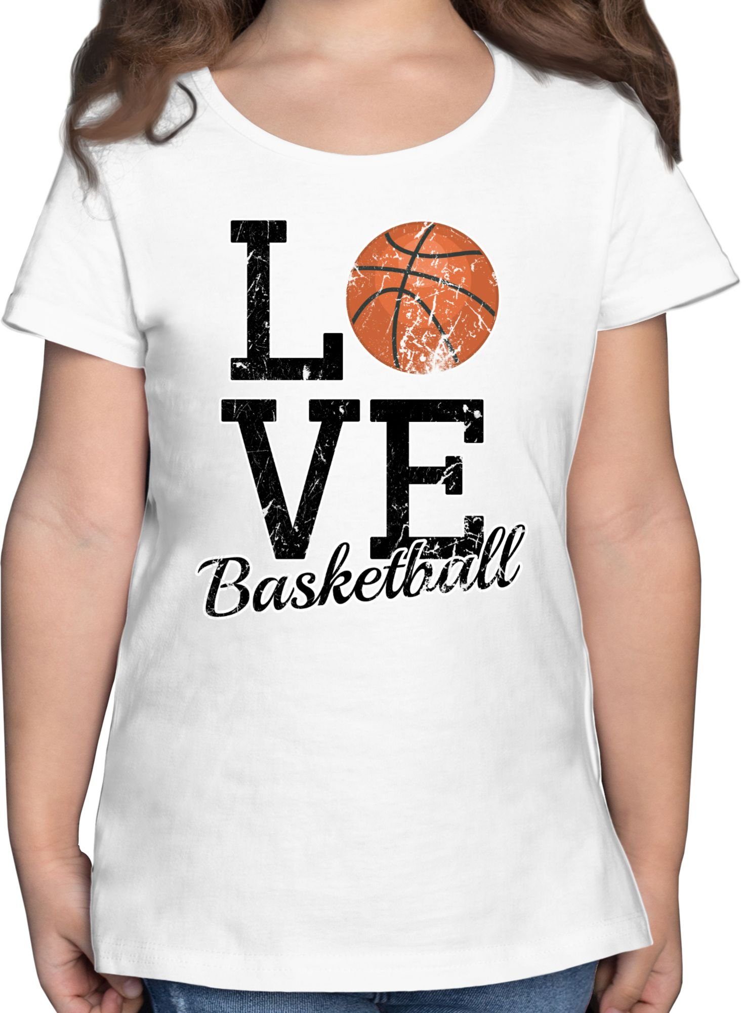 Shirtracer T-Shirt »Love Basketball - Kinder Sport Kleidung - Mädchen  Kinder T-Shirt« Sportkleidung Zubehör online kaufen | OTTO