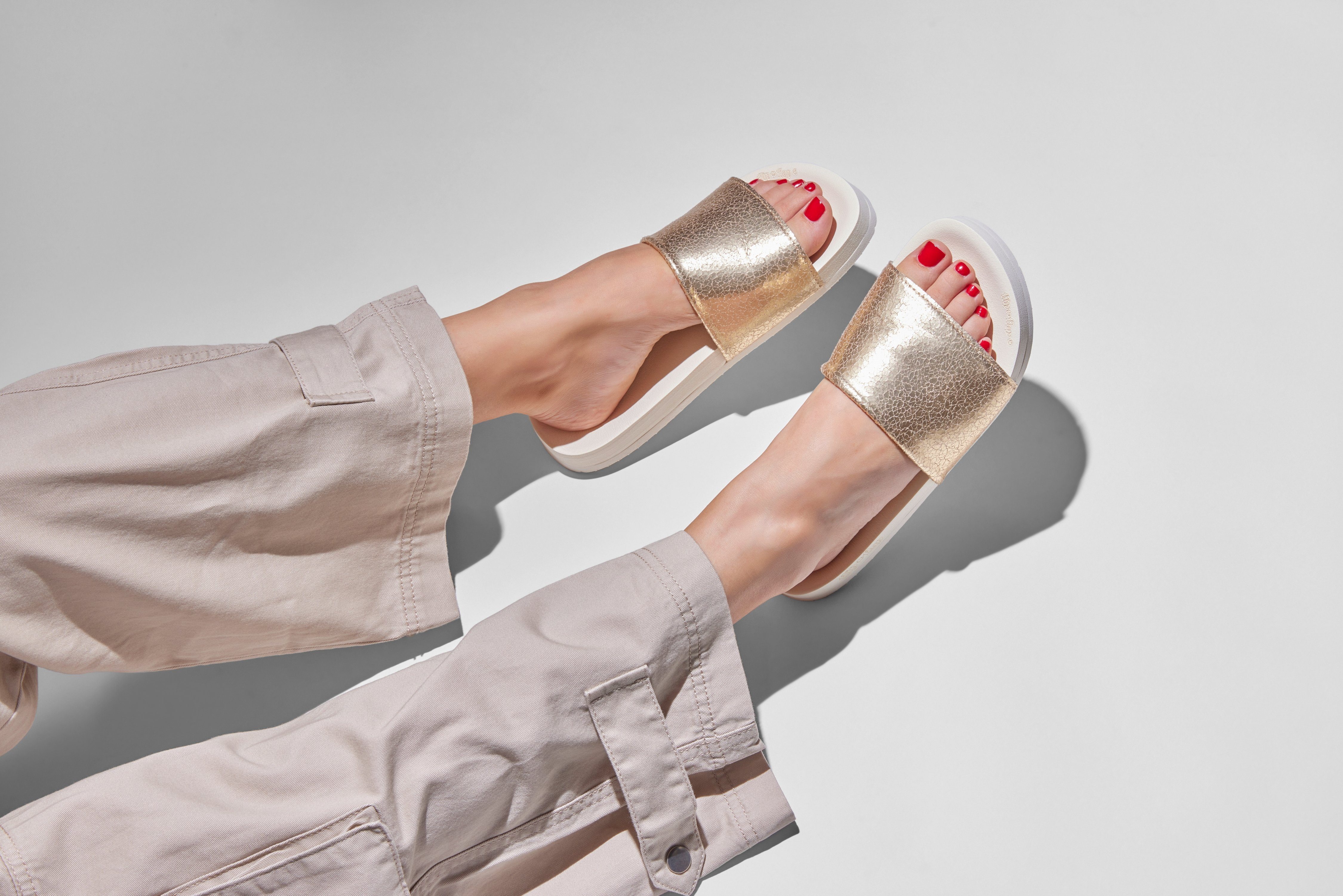 Flip Flop pool metallic cracked Badesandale