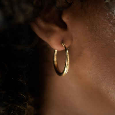 Made by Nami Creolen-Set Creolen Gold Ohringe Damen aus Edelstahl, Wasserfester Schmuck