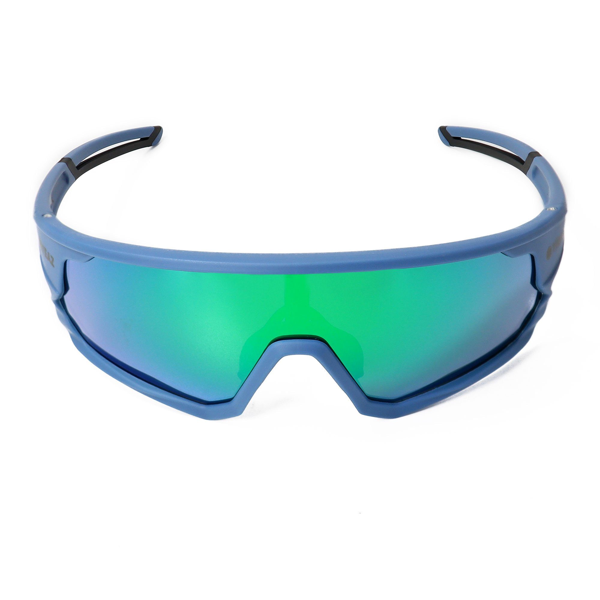 YEAZ Sportbrille SUNRISE Sport-Sonnenbrille Cyan Blue/Green, Guter Schutz bei optimierter Sicht