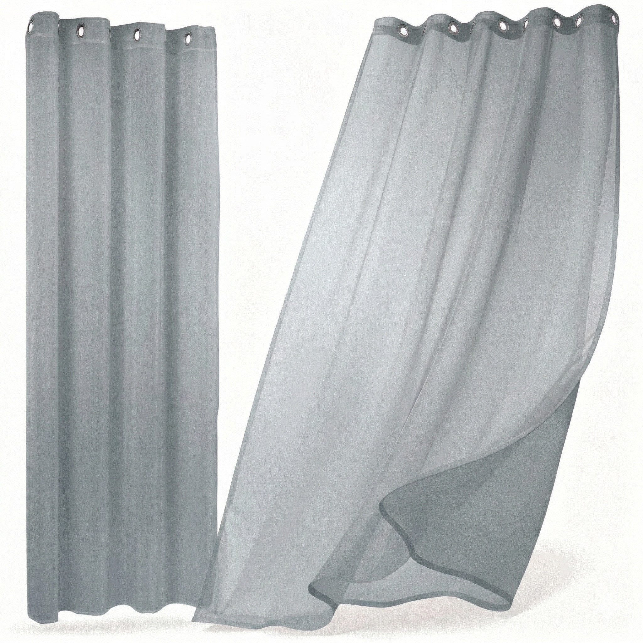 Beautex Gardine transparent Dolly, wählbar mit Kräusel- und Ösen- Aufhängung (2 St), Ösen, transparent