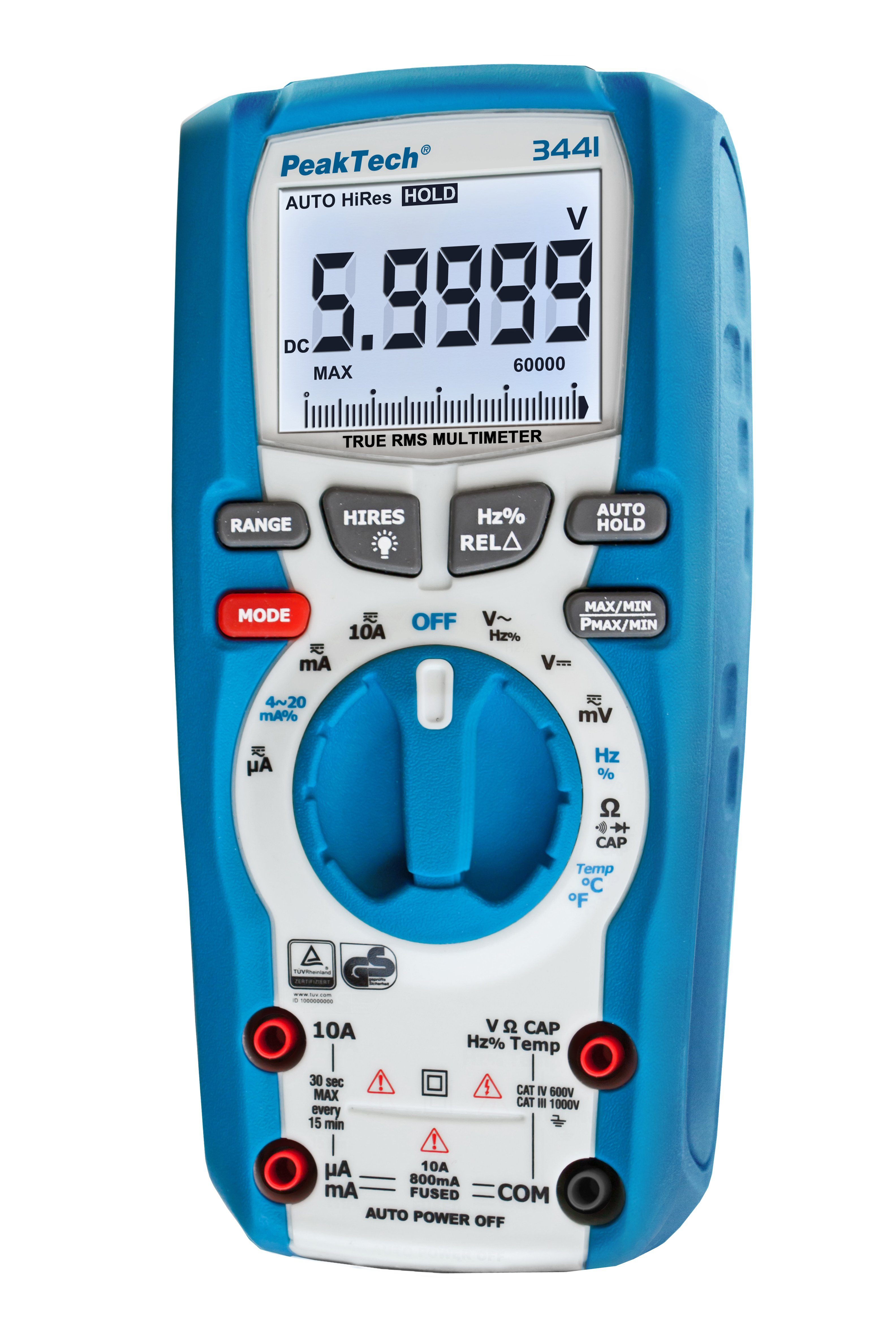1000V 60.000 AC/DC ~ PeakTech Counts 3441: PeakTech ~ Digitalmultimeter TRMS Multimeter