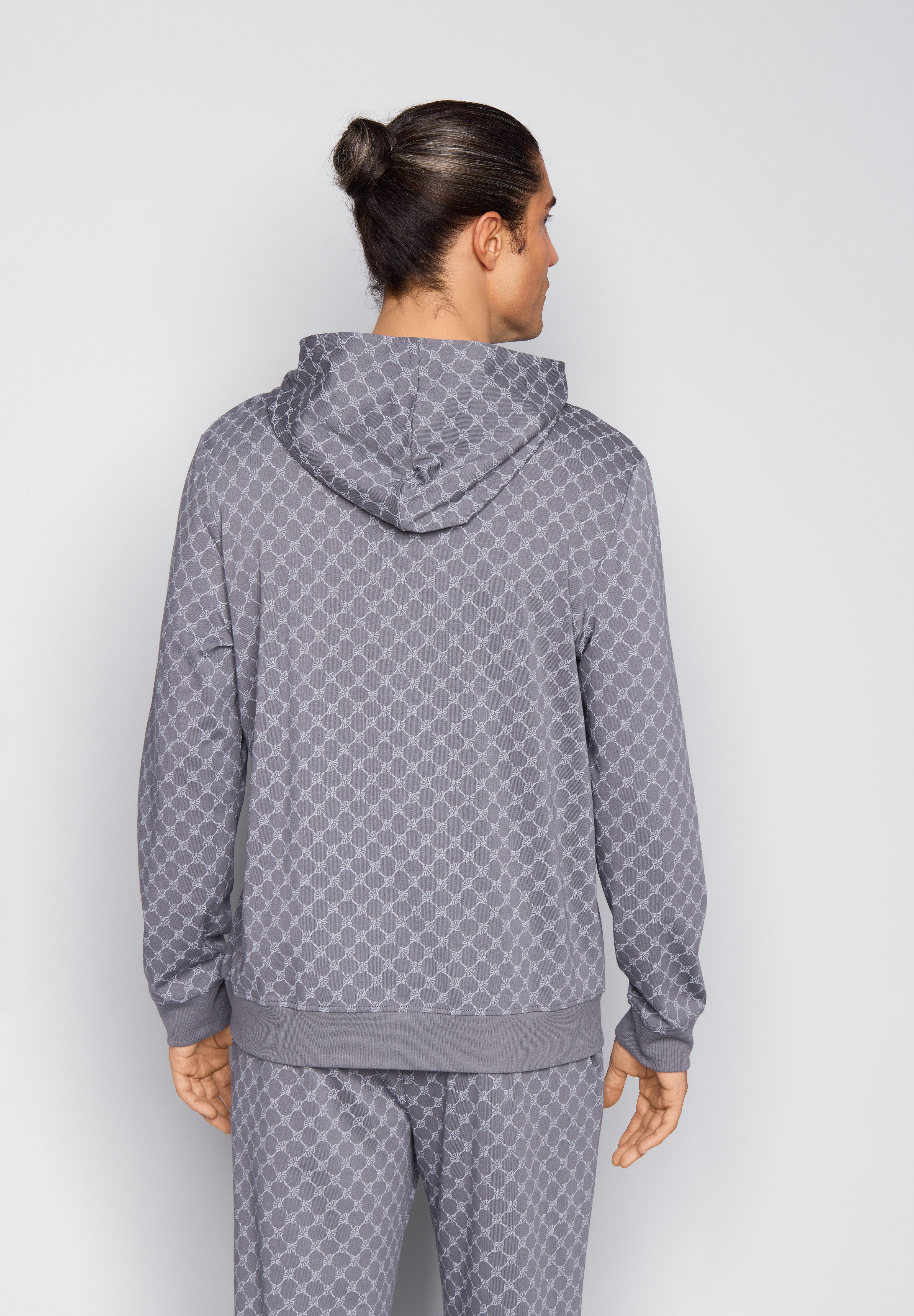 JOOP! Sweatjacke mit Cornflower-Print allover und Kapuze – Bild 4 von 5