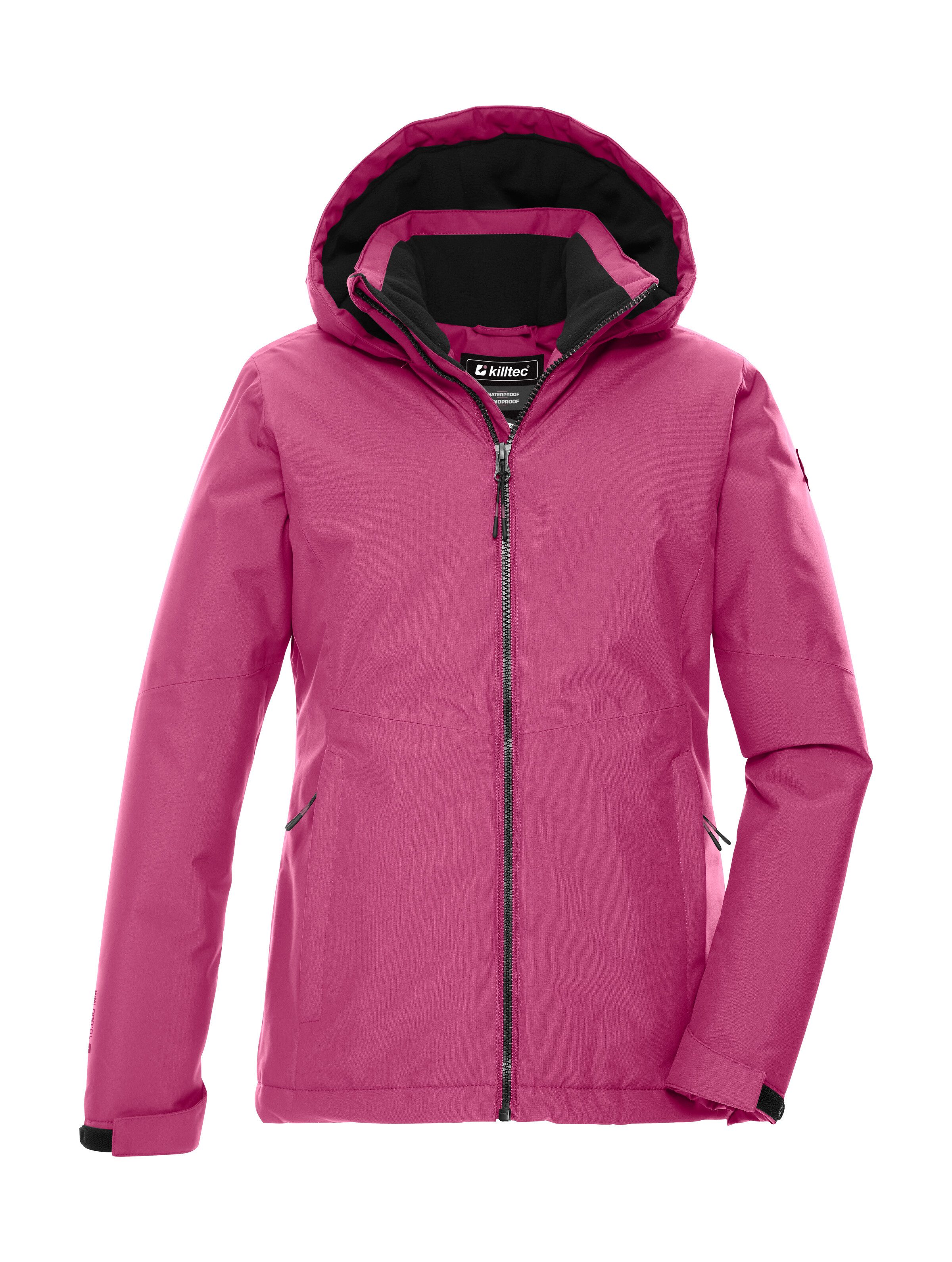 Killtec Funktionsjacke KOW 217 GRLS JCKT Wind- und wasserdichte Kinderjacke mit Fleece und verstellbarer Kapuze