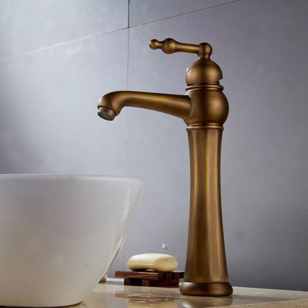 Kinaree Badarmatur Retro Messing Wasserhahn NAPA Messing, gebürstet