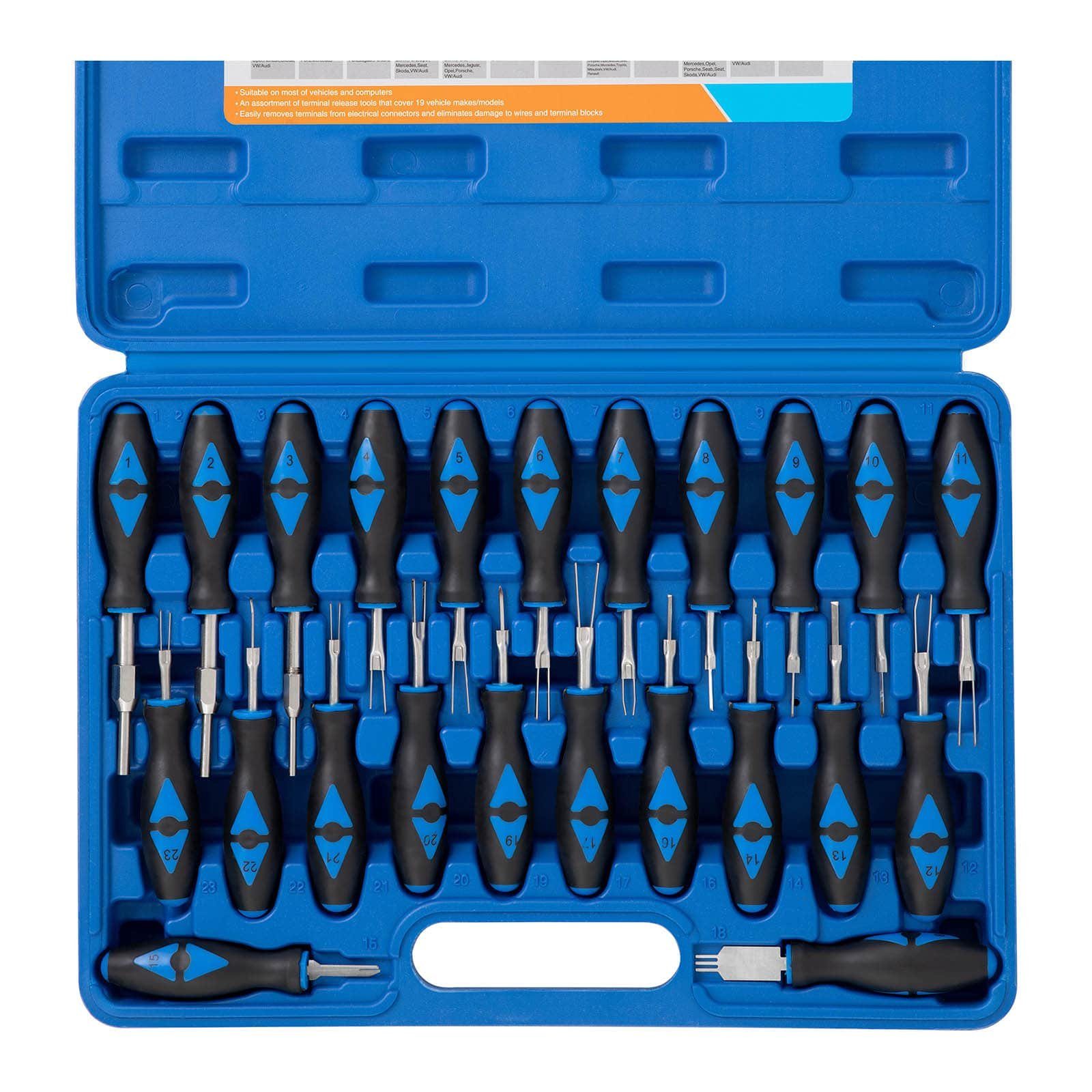 - Werkzeugset Kern: 23-teilig MSW Auspinwerkzeug - Polypropylen,griff:gummi/Edelstahl