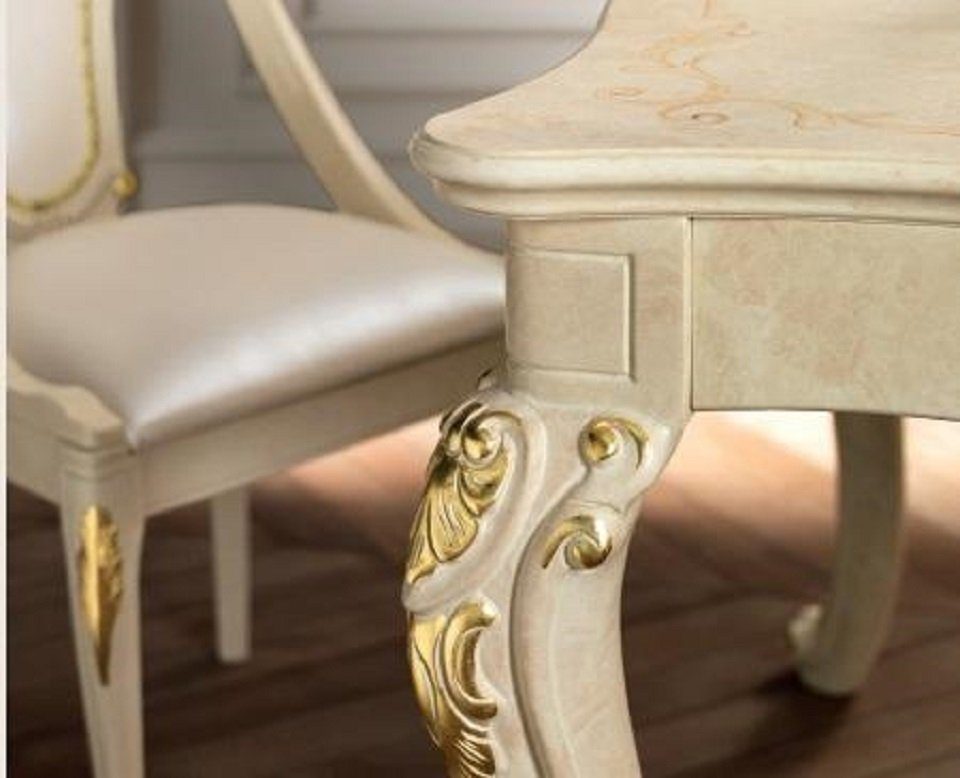 JVmoebel Esszimmerstuhl Esszimmer Luxus Neu Möbel Beige Stühle Holz Beige Sessel Lehn Stuhl