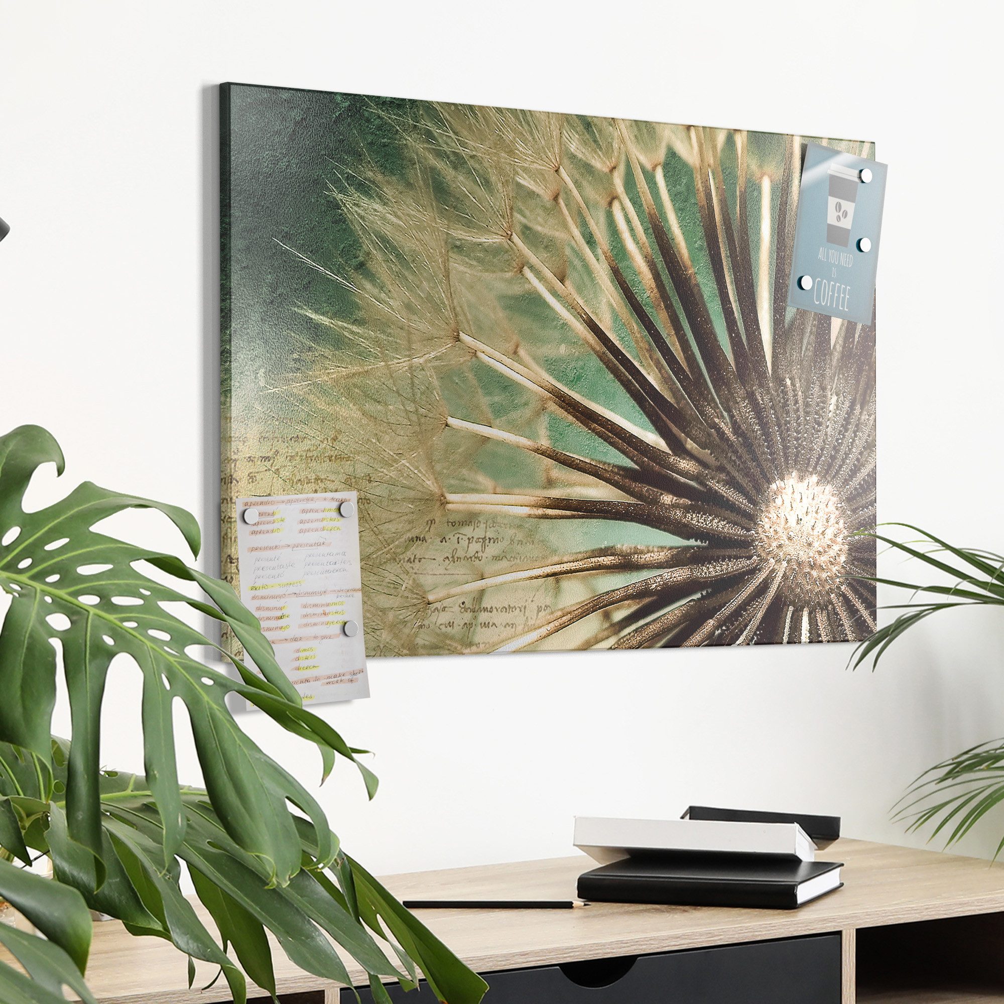 DEQORI Magnettafel 'Verborgene Schönheit', Metall Whiteboard für alle Magnete, Magnetboard magnetisch