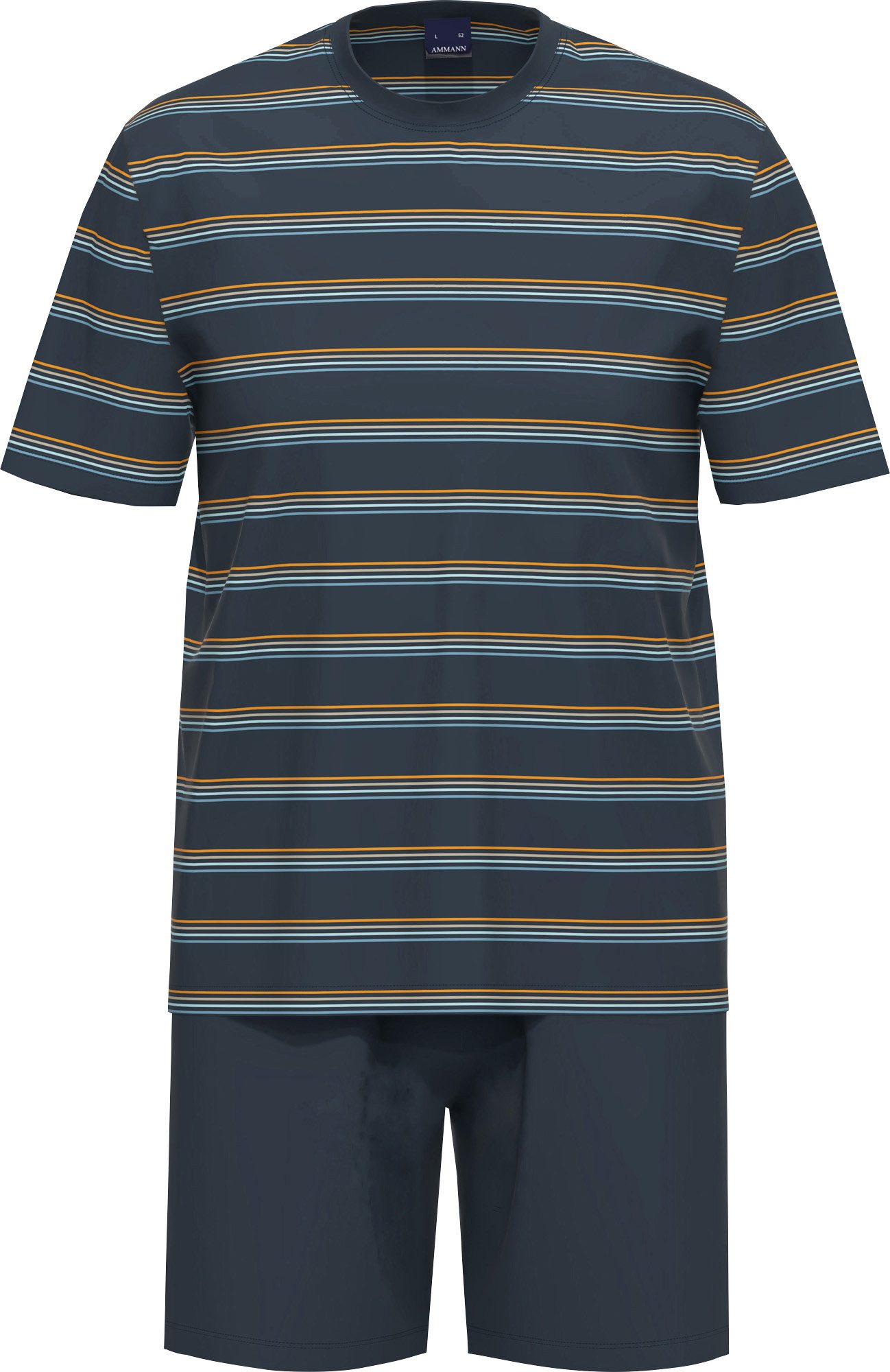 Ammann Pyjama Herren-Shorty Single-Jersey Streifen