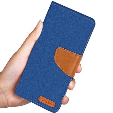 CoolGadget Handyhülle Denim Schutzhülle Flip Case für Samsung Galaxy A22 5G 6,6 Zoll, Book Cover Handy Tasche Hülle für Samsung A22 5G Klapphülle