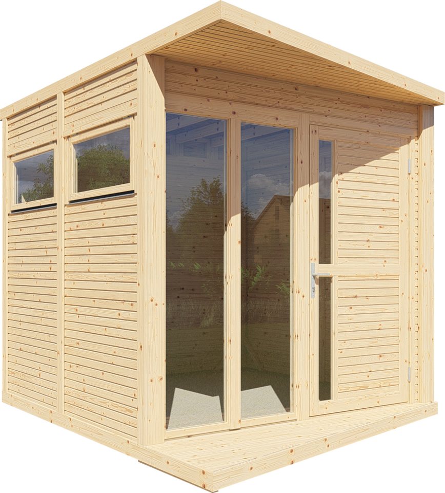Thumbnail - BERTILO Gartenhaus Concept Office, in verschiedenen Farben, BxT: 237x311 cm, mit elegantem Rhombus-Profil in einfacher E...