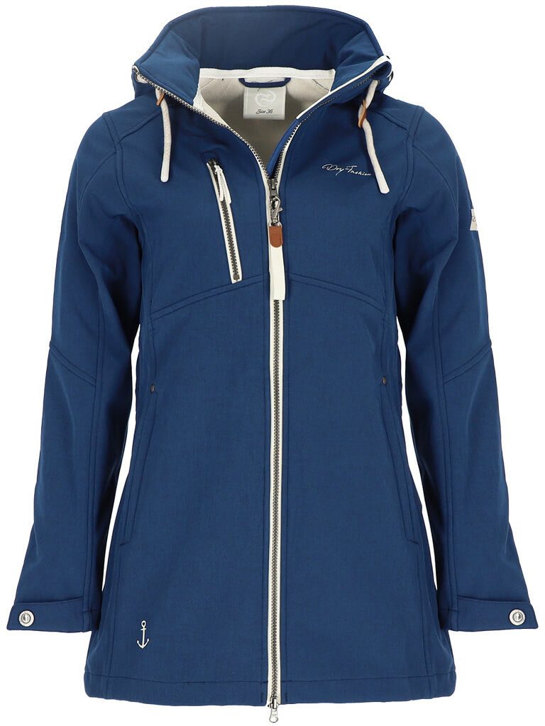 Dry Fashion Softshellmantel Damen Softshelljacke Büsum mit abnehmbarer Kapu günstig online kaufen