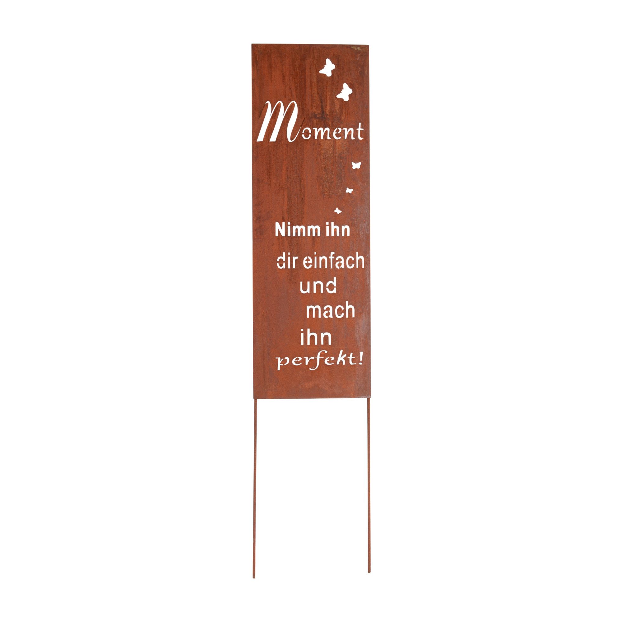 UNUS GARDEN Gartenstecker Roststecker Schild Spruch Moment (1-St) günstig online kaufen