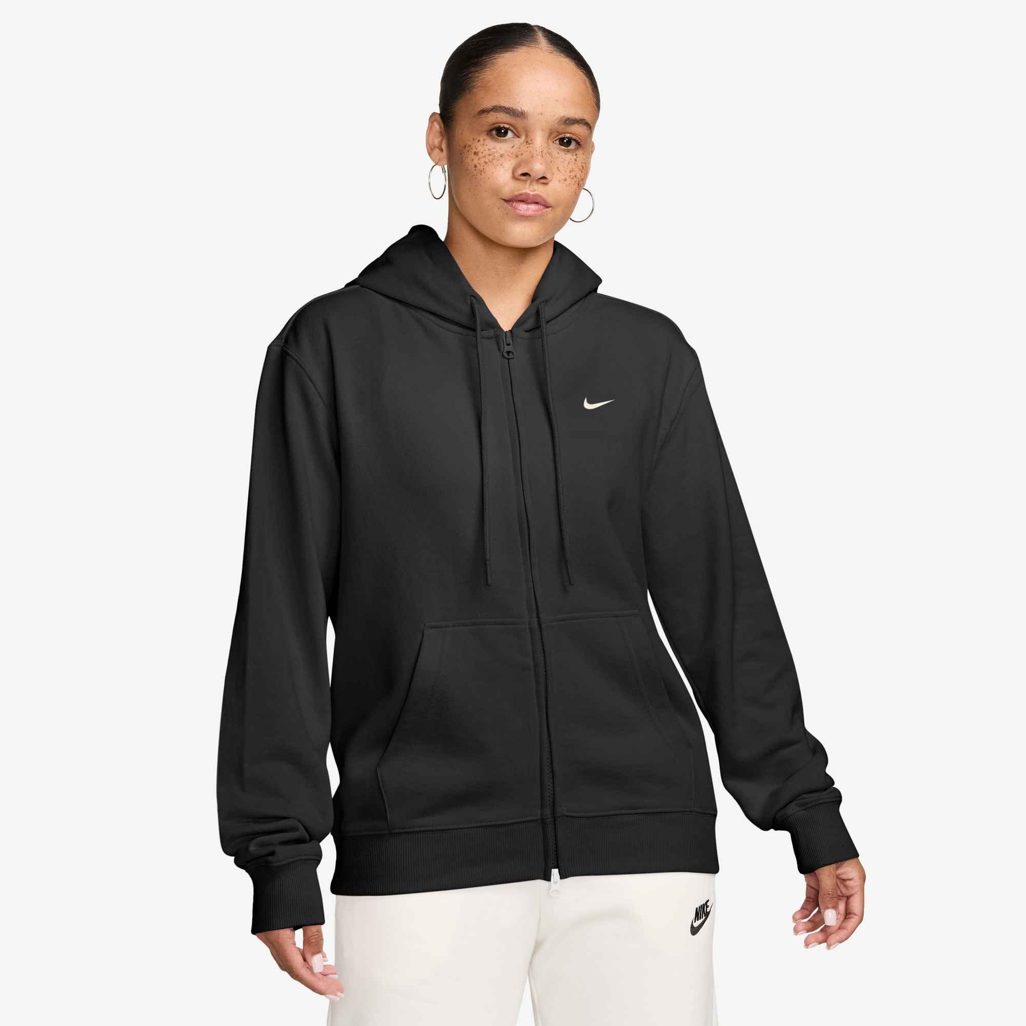 Nike Sportswear Kapuzensweatjacke Nike Studio Fleece Women's Full-Zip Hoodie mit durchgehendem Reißverschluss, für Sportmode und Streetwear