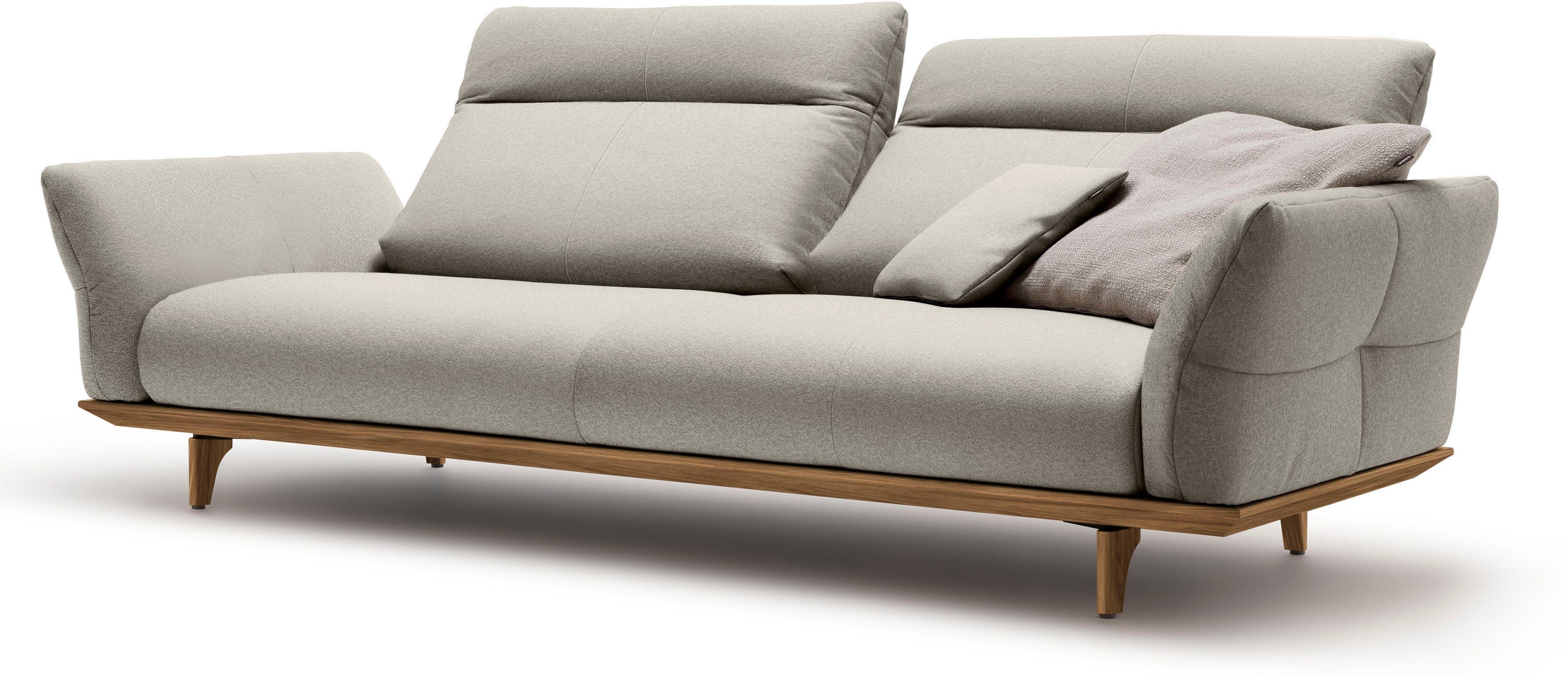 hülsta sofa 3,5-Sitzer hs.460, Sockel Füße und 228 Nussbaum, in cm Breite