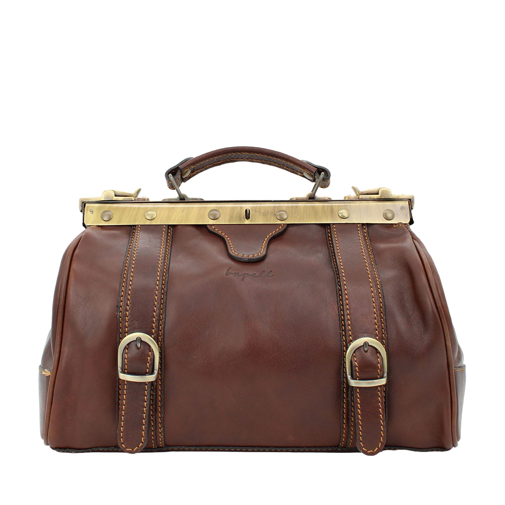 bupell Arzttasche Vico, Hebammentasche Doktortasche aus pflanzlich gegerbtem Leder