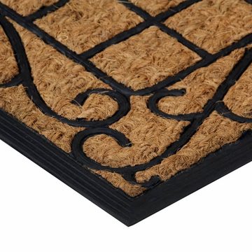 Fußmatte Fußmatte Rechteckig 45x75 cm Gummi und Kokosfaser, vidaXL, Rechteckig