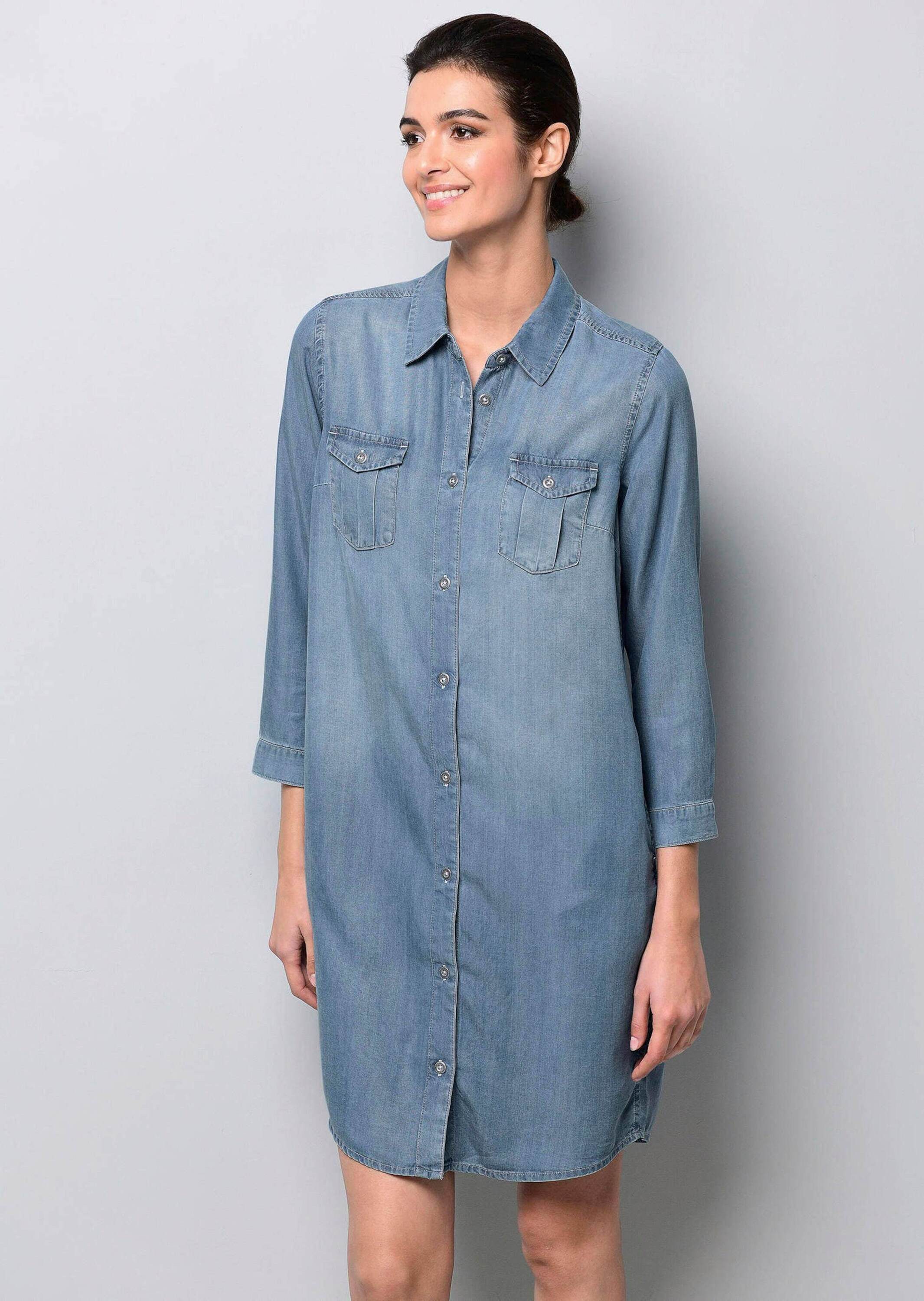 Alba Moda Midikleid Hemdblusenkleid in Jeansoptik günstig online kaufen