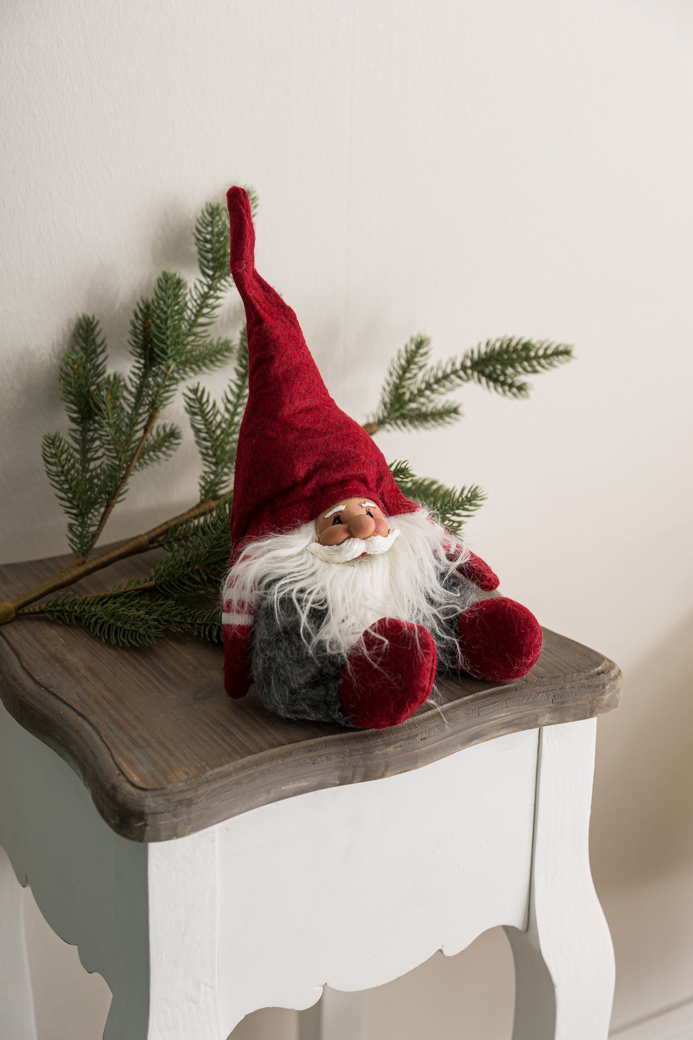 OTTO home Weihnachtsfigur Wichtel Weihnachtsdeko rot (1 St), Wichtel mit Filzmütze, Höhe ca. 22 cm – Bild 3 von 5