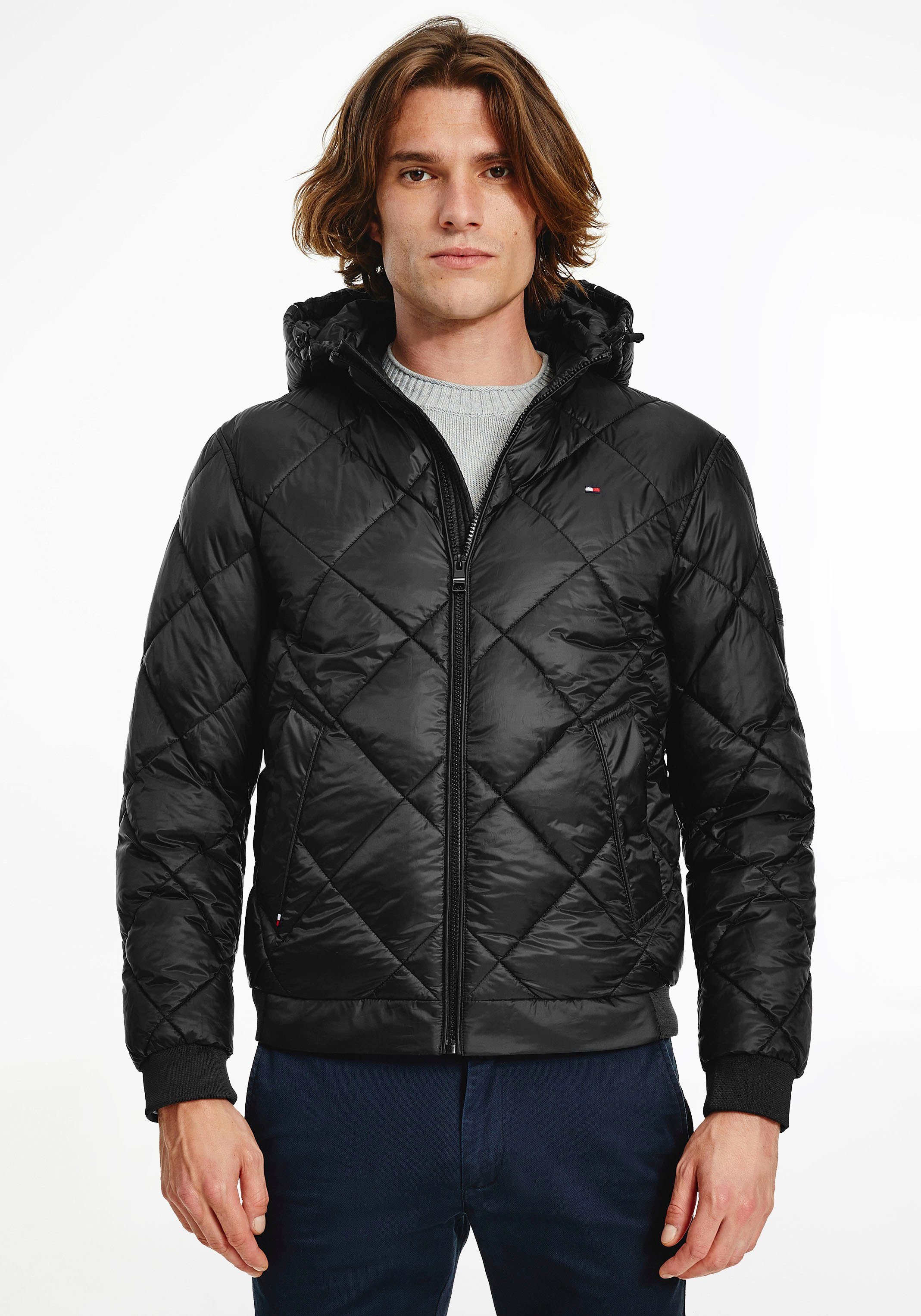 Tommy Hilfiger Steppjacke »DIAMOND QUILTED HOODED JACKET«