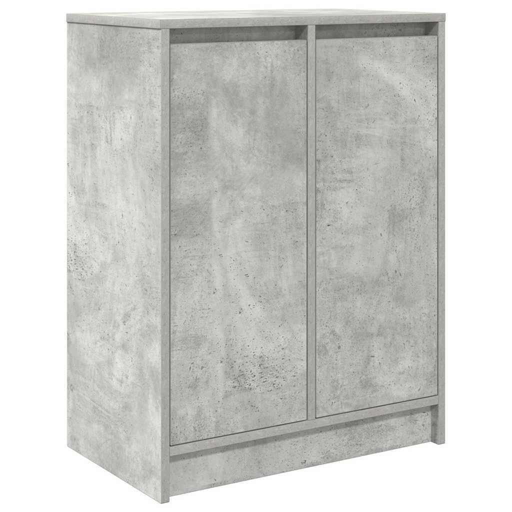 vidaXL Schuhregal Schuhschrank Betongrau 57x34x76 cm Holzwerkstoff, 1-tlg.
