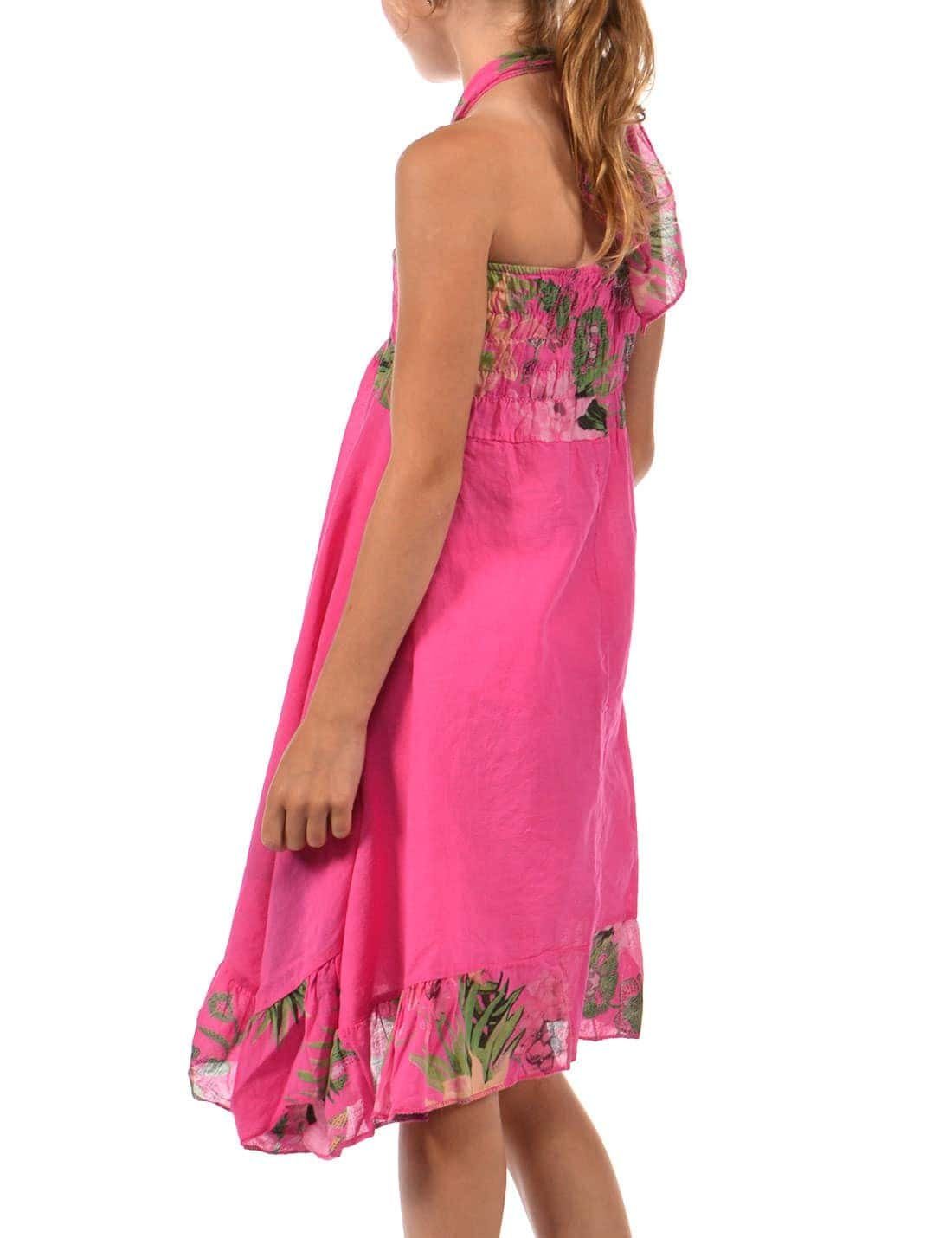 BEZLIT Sommerkleid Mädchen Sommer Pink Bund (1-tlg) Kleid Schulterfrei,elastischer