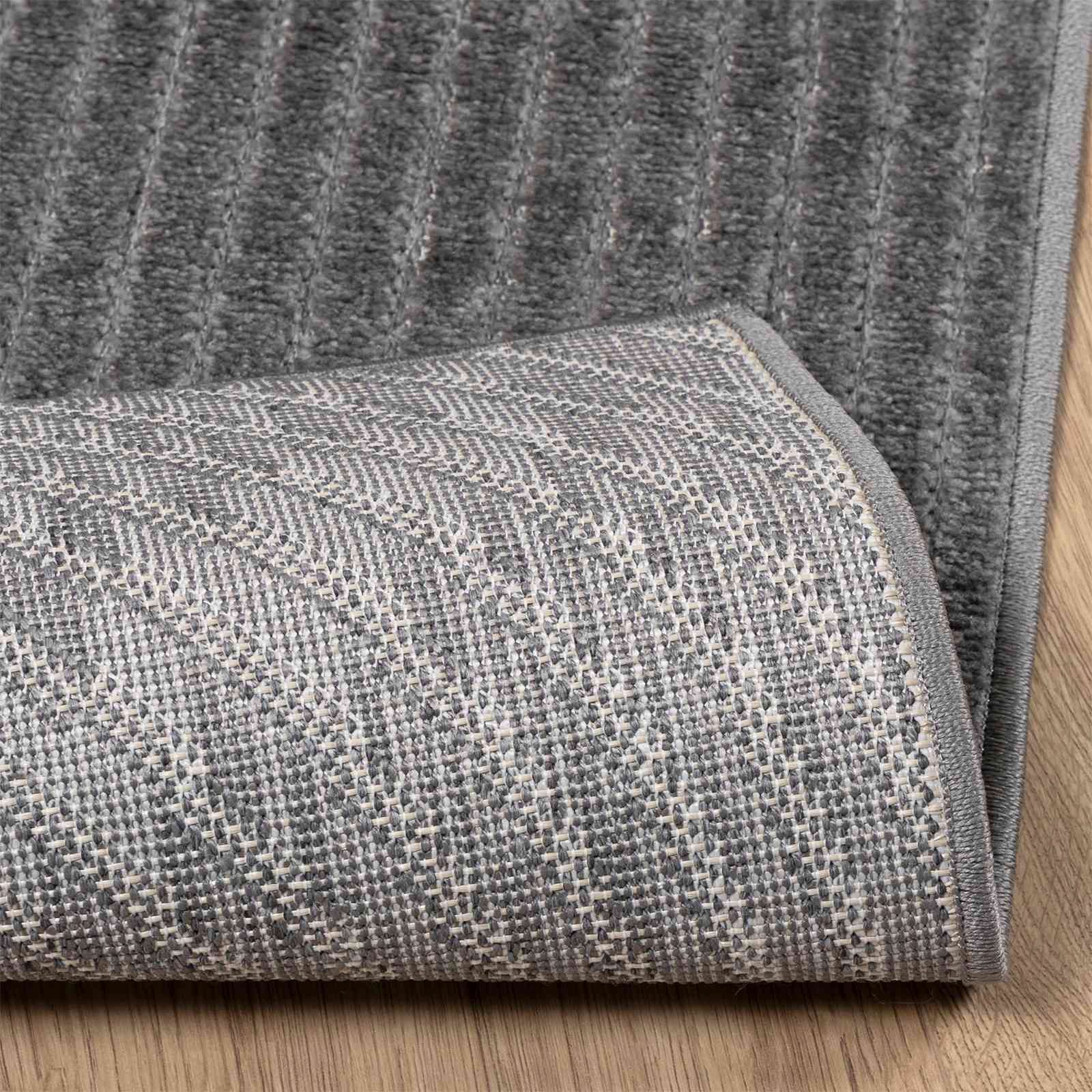 vidaXL Teppich Bereichsteppiche PALMERAS Anthrazit 240 x 240 cm Polyester, Quadratisch