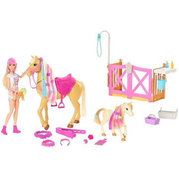 Mattel® Anziehpuppe »Barbie Reiterin Puppe, inkl. Pferd und Fohlen mit«